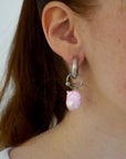 Boucles Baroque Pink - Argentées