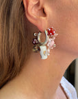 Flora single earring - silver