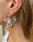 Flora single earring - silver