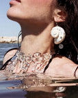Flora single earring - silver