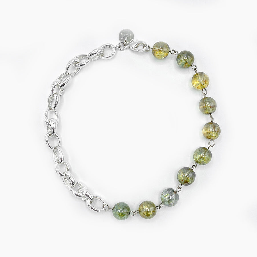Collier Avec Perles Vertes - Occasion, Bijou Fantaisie Coloré