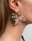Flora single earring - silver