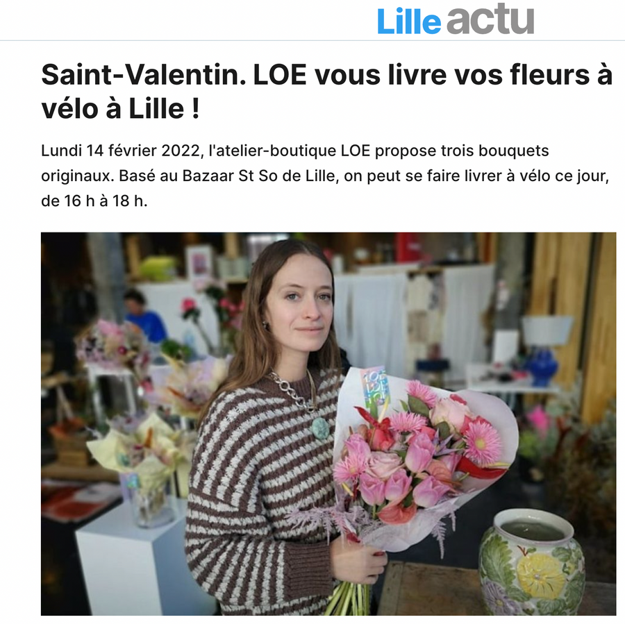 Presse : LOE, une fleuriste coup de cœur à Lille