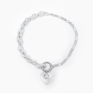 Collier coeur Crush - Cristal