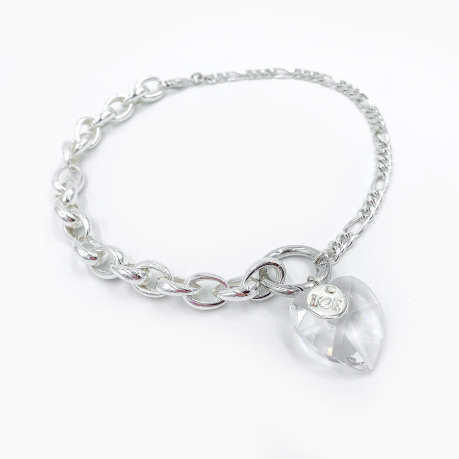 Collier coeur Crush - Cristal