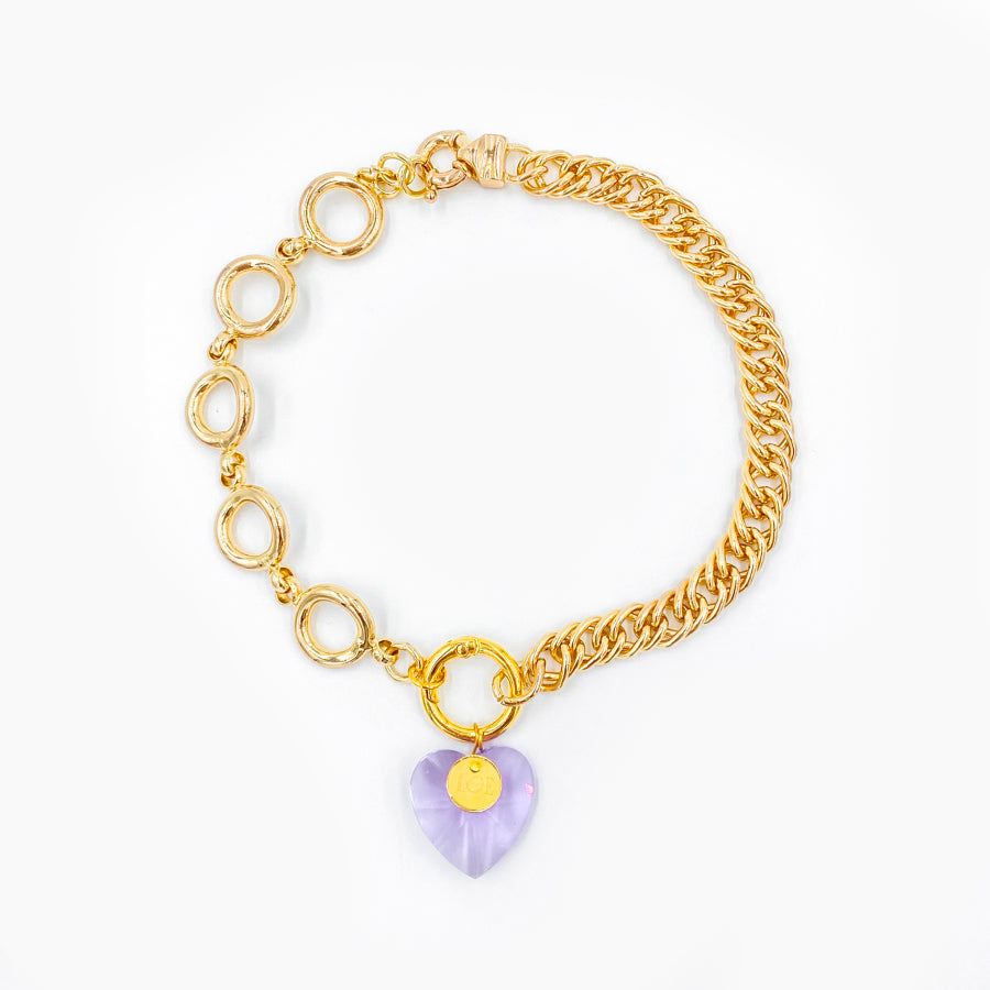 Collier coeur Crush - Lilas
