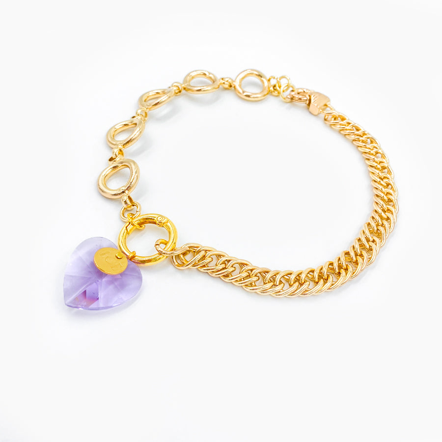 Collier coeur Crush - Lilas