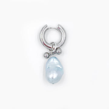 Mono boucle Baroque Blue - Argentée