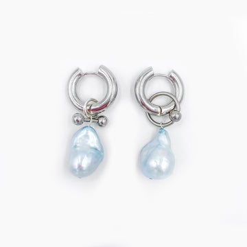 Boucles Baroque Blue - Argentées