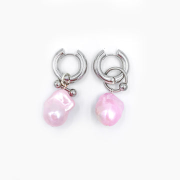 Boucles Baroque Pink - Argentées