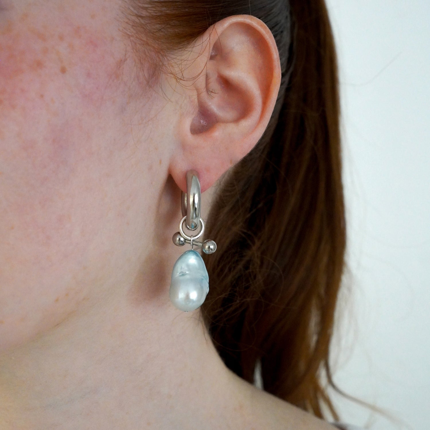 Baroque Blue Mono Loop - Silver 
