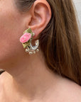 Flora single earring - silver 