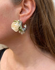 Flora single earring - silver 