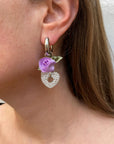 Flora single earring - silver 