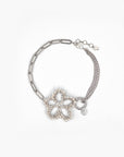 Collier Pearly daisy - argenté