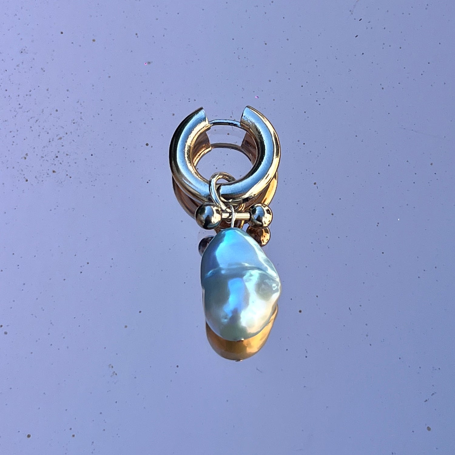 Baroque Blue Mono Loop - Silver 