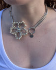 Collier Pearly daisy - argenté