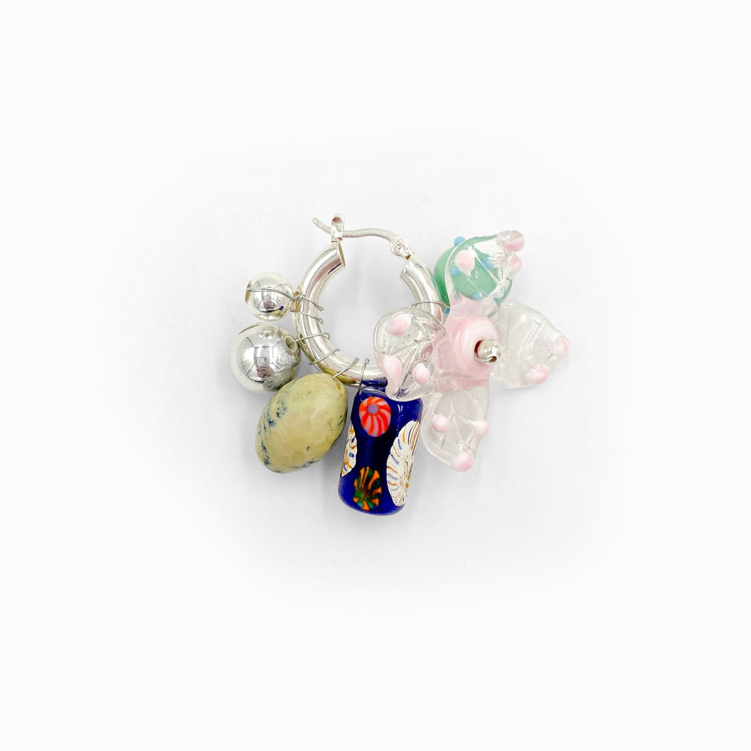 Flora single earring - silver 