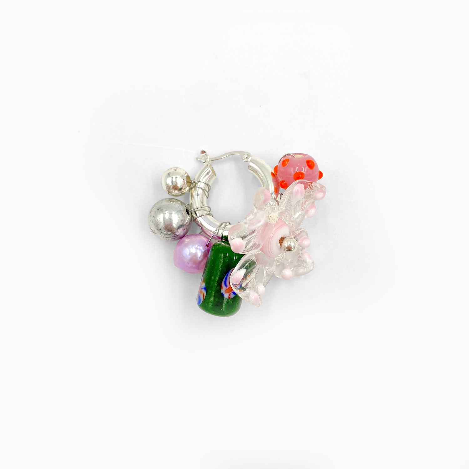 Flora single earring - silver 