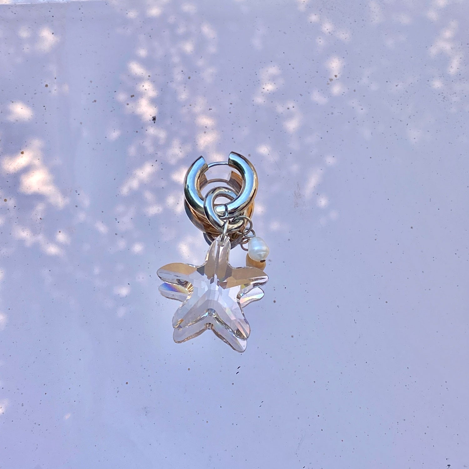 Flora single earring - silver 