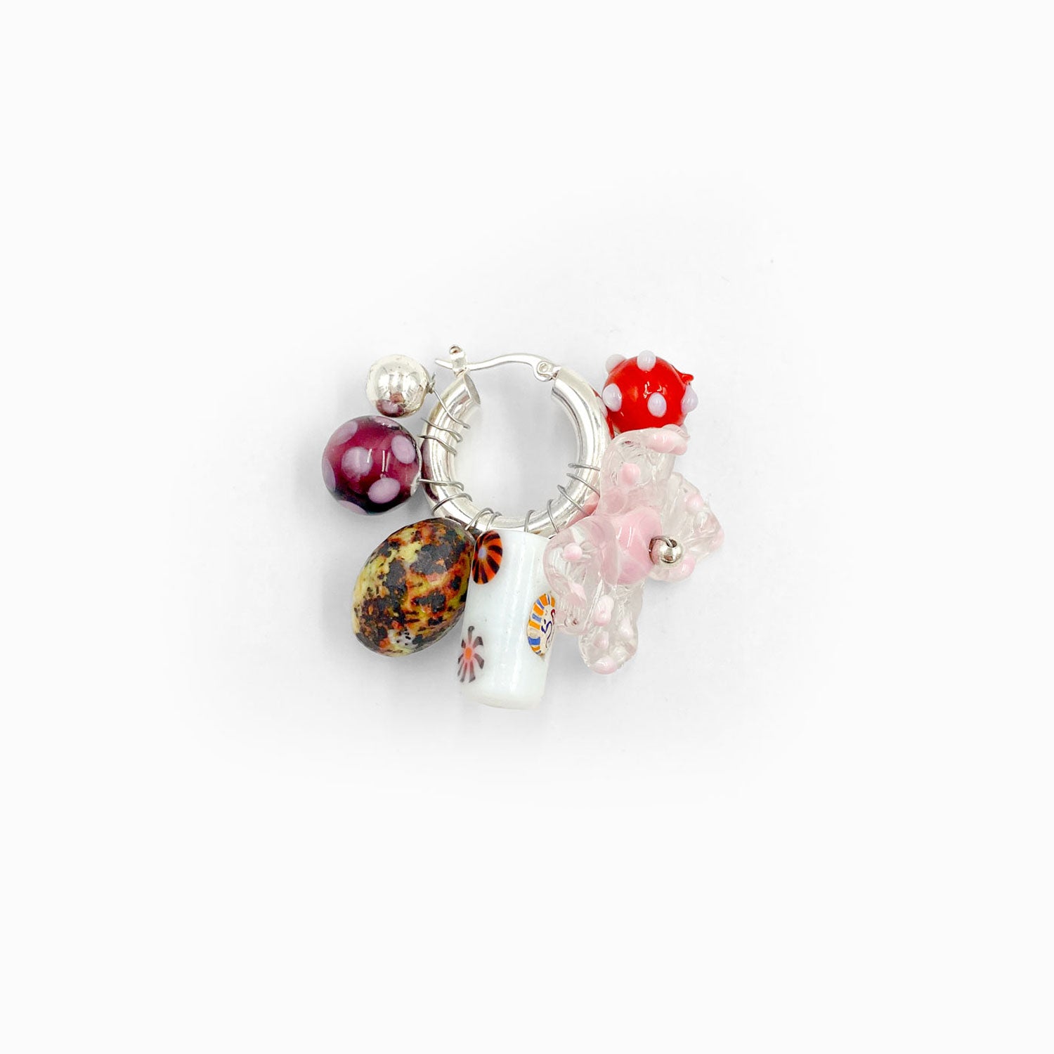 Flora single earring - silver 