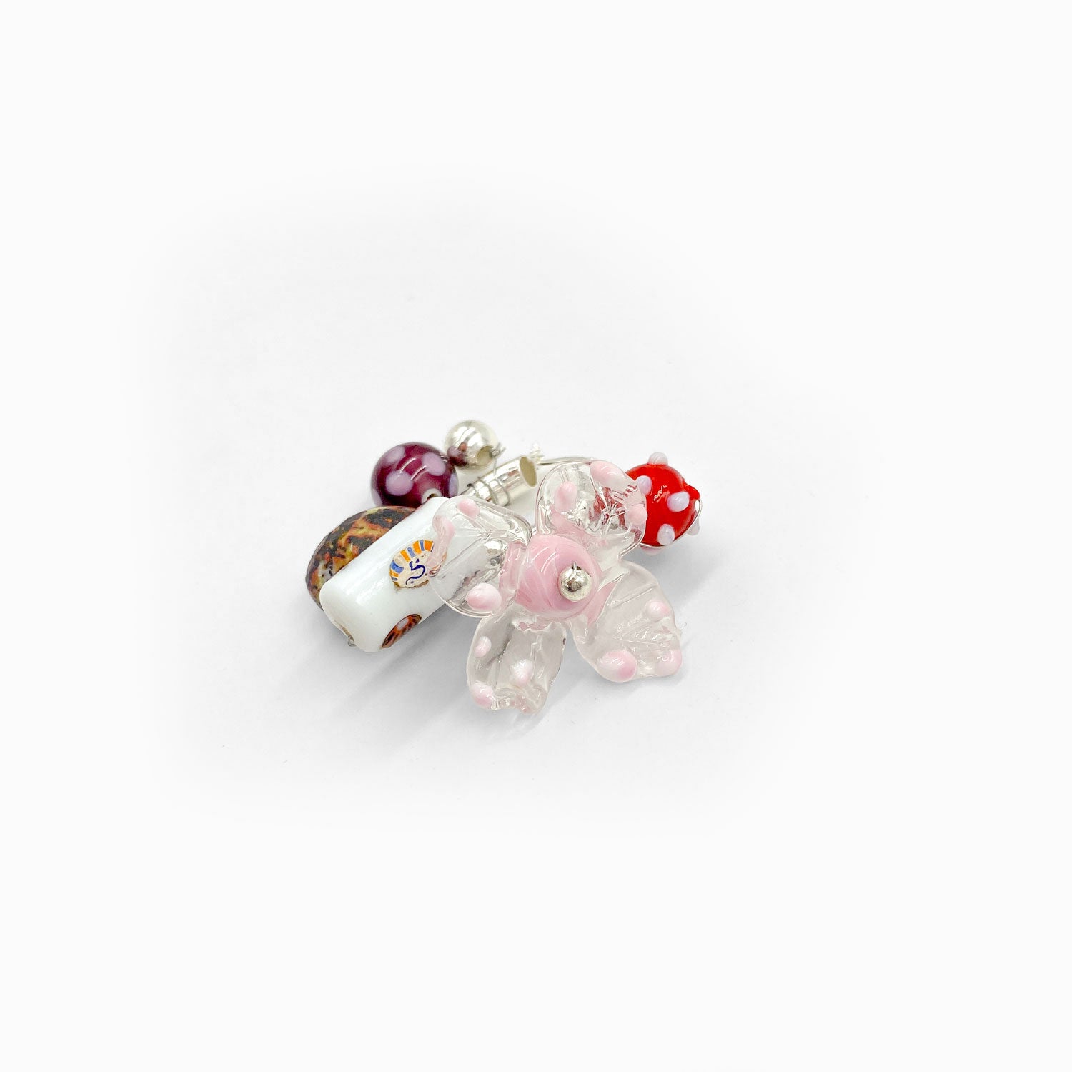 Flora single earring - silver 