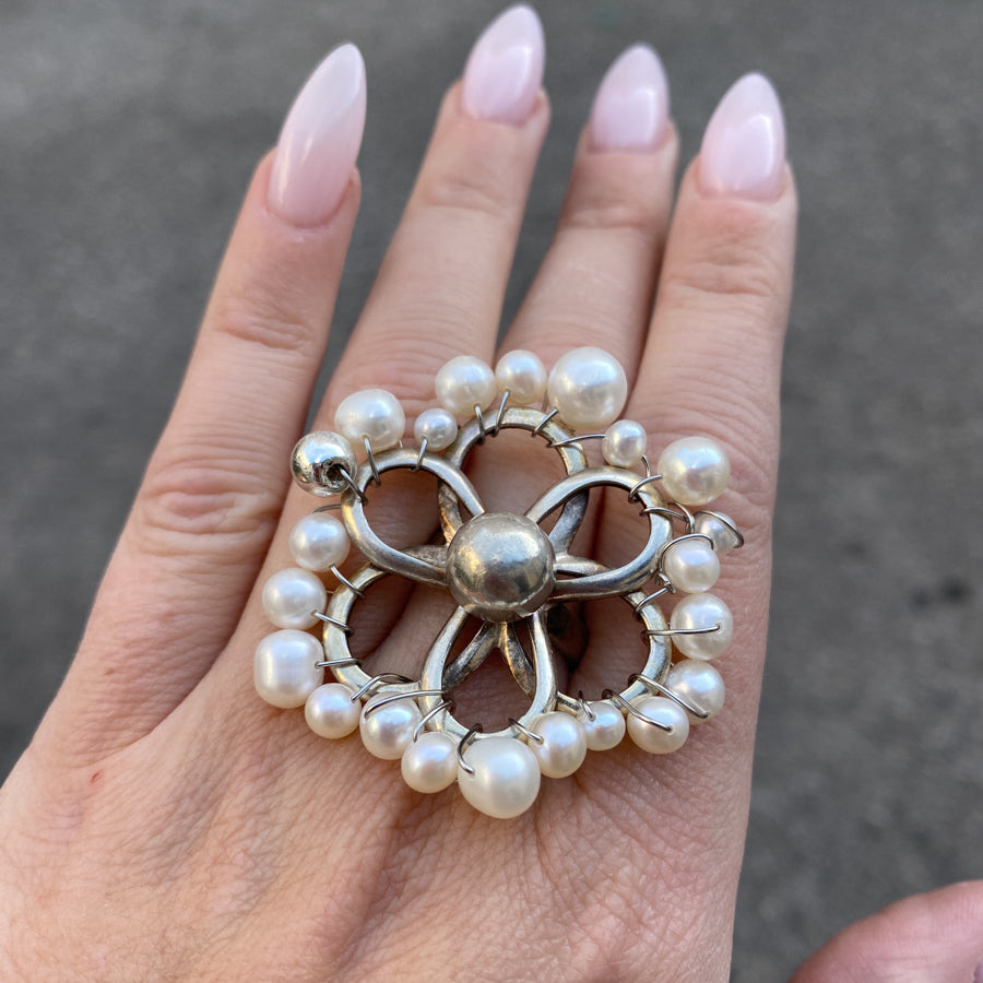 Bague Pearly daisy