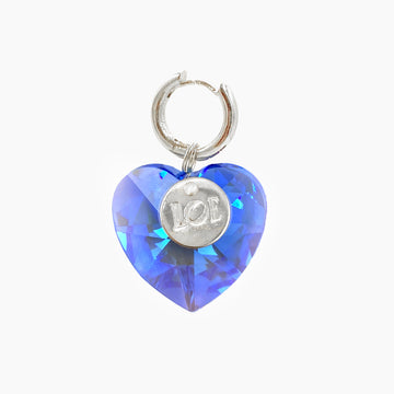 Boucle Crystal - Bleu & argenté