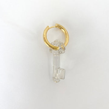 Mono boucle Key Ring white