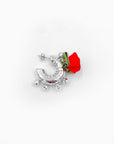Flora single earring - silver 