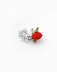 Flora single earring - silver 