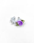 Flora single earring - silver 