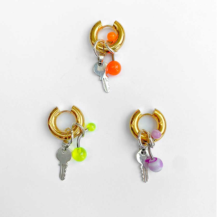 Mono Boucle d'oreille TropicsOrange