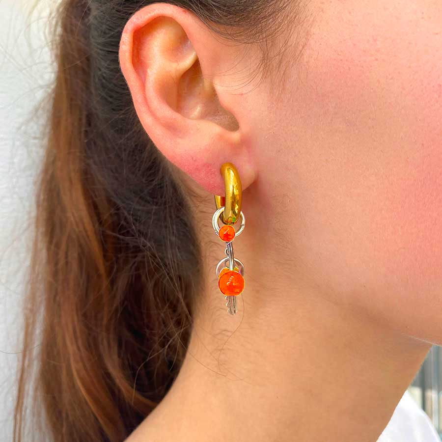 Mono Boucle d'oreille TropicsOrange
