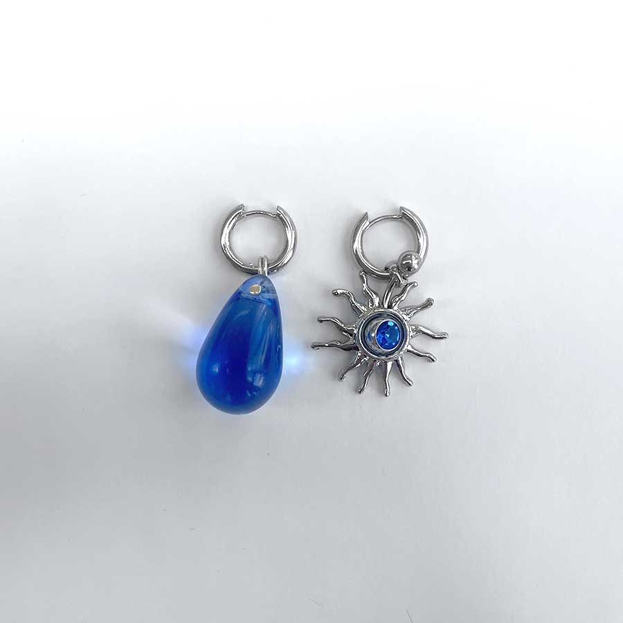Boucles d'oreilles Rayon Bleu