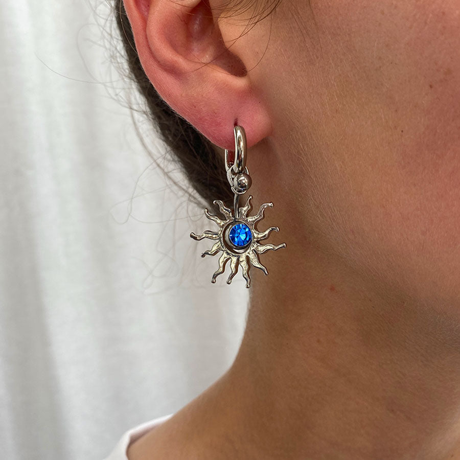 Boucles d'oreilles Rayon Bleu