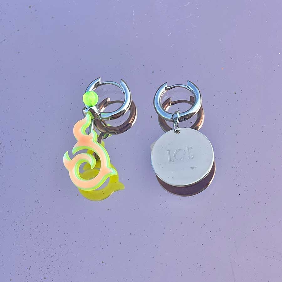 Boucles d'oreilles Techno Flame