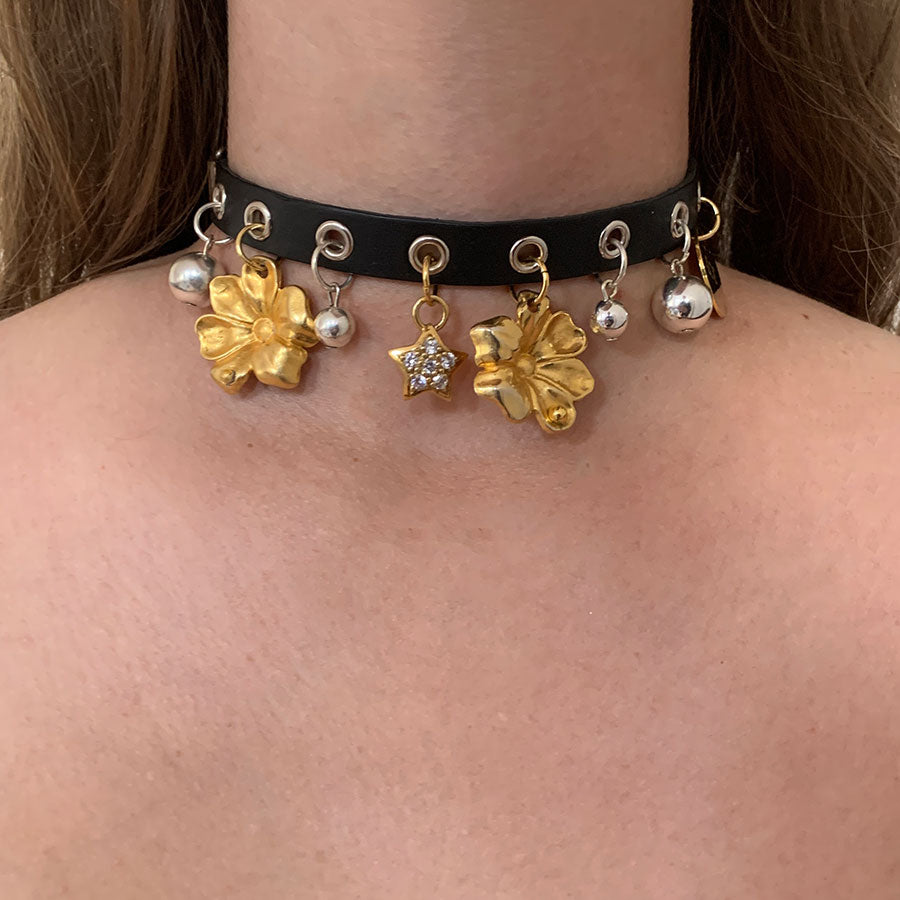 Collier choker Honeycomb