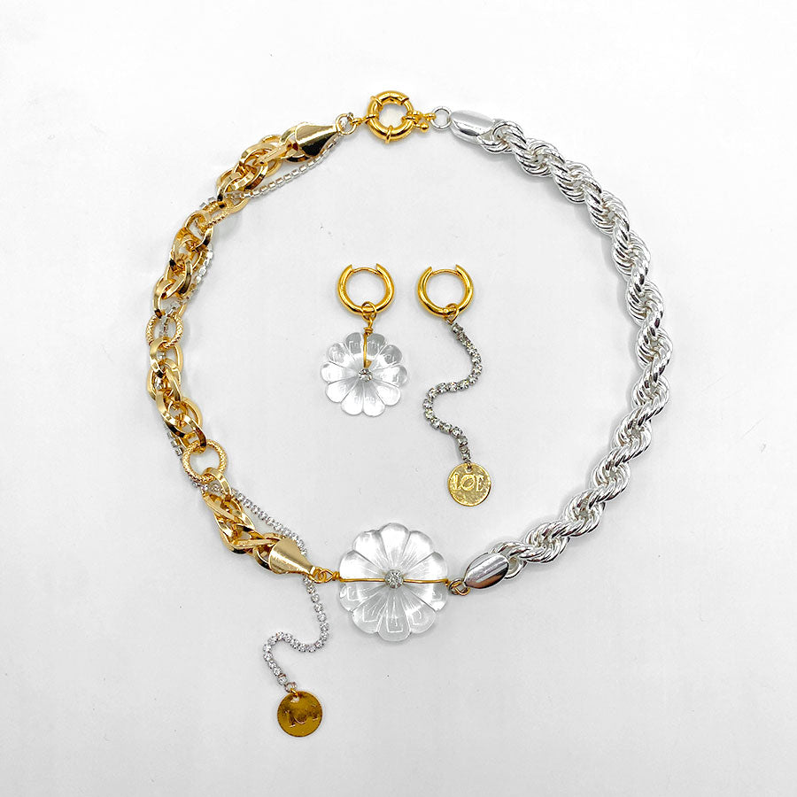 Coffret Collier & boucles Frozen Flower