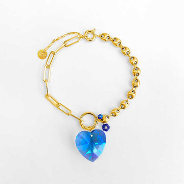 Collier Coeur Blue Diva