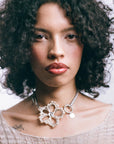 Collier Pearly daisy - argenté