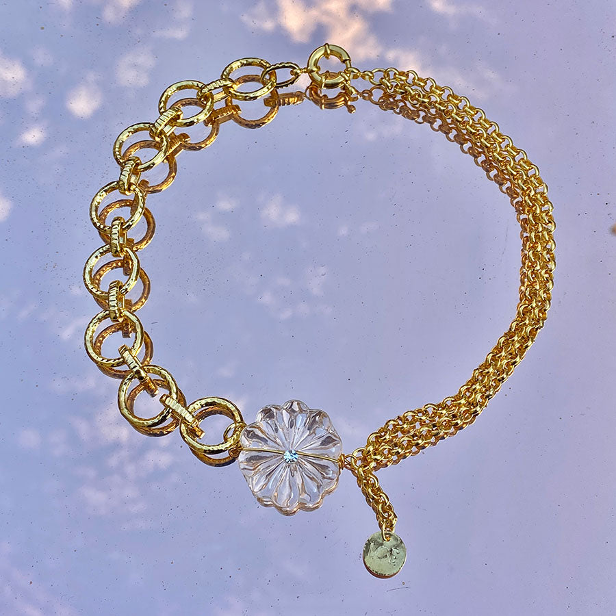 Collier Fleur doré Goldy