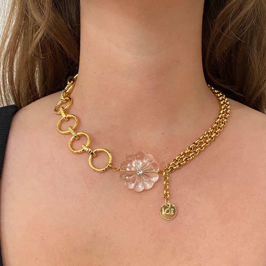 Collier Fleur doré Goldy