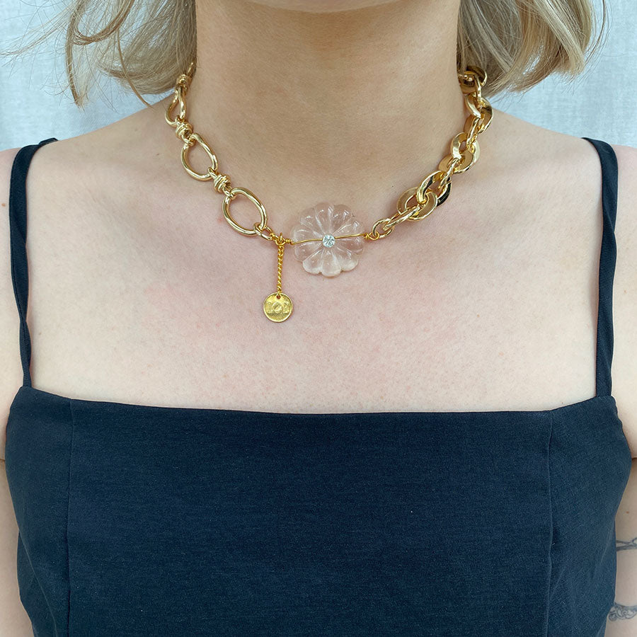 Collier Fleur doré Goldy