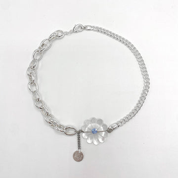 Collier Fleur argenté City girl