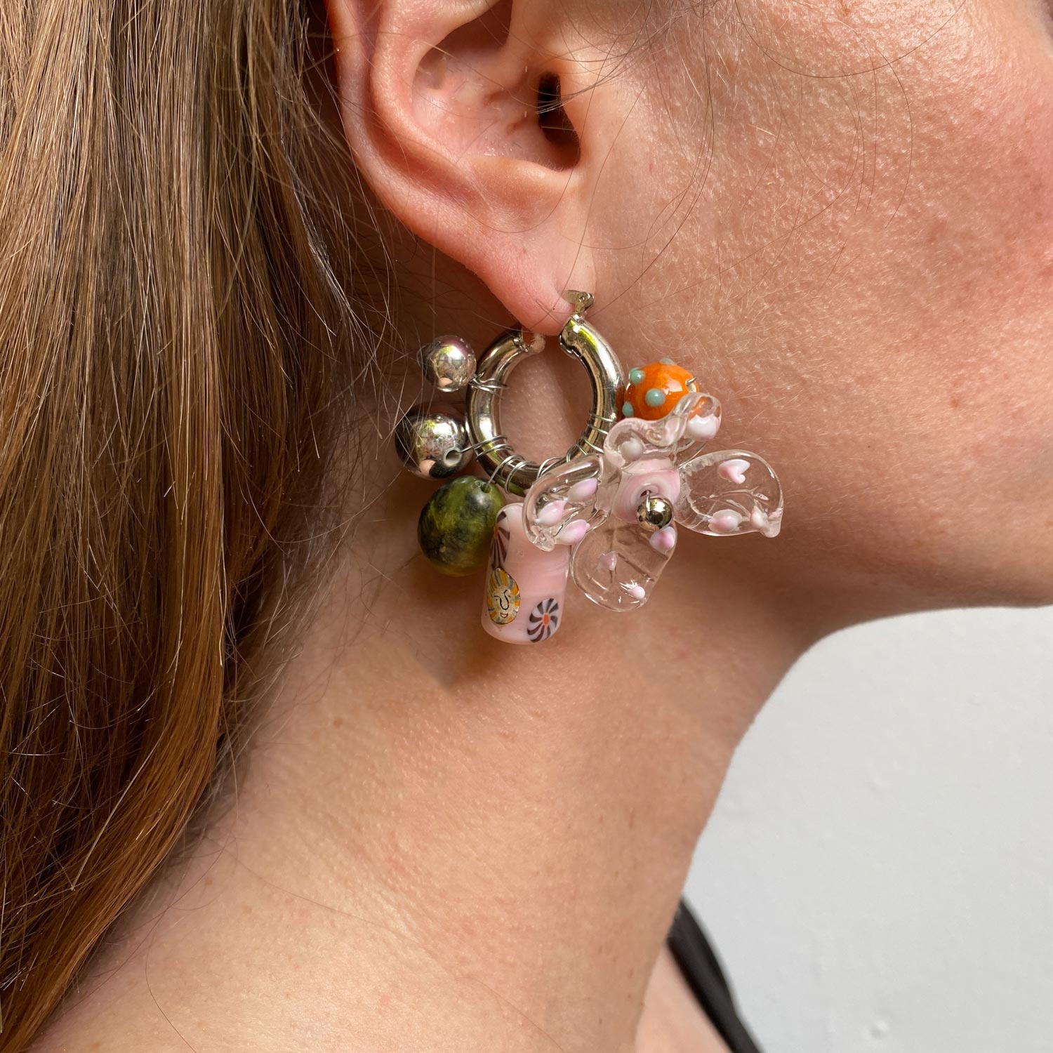 Flora single earring - silver 