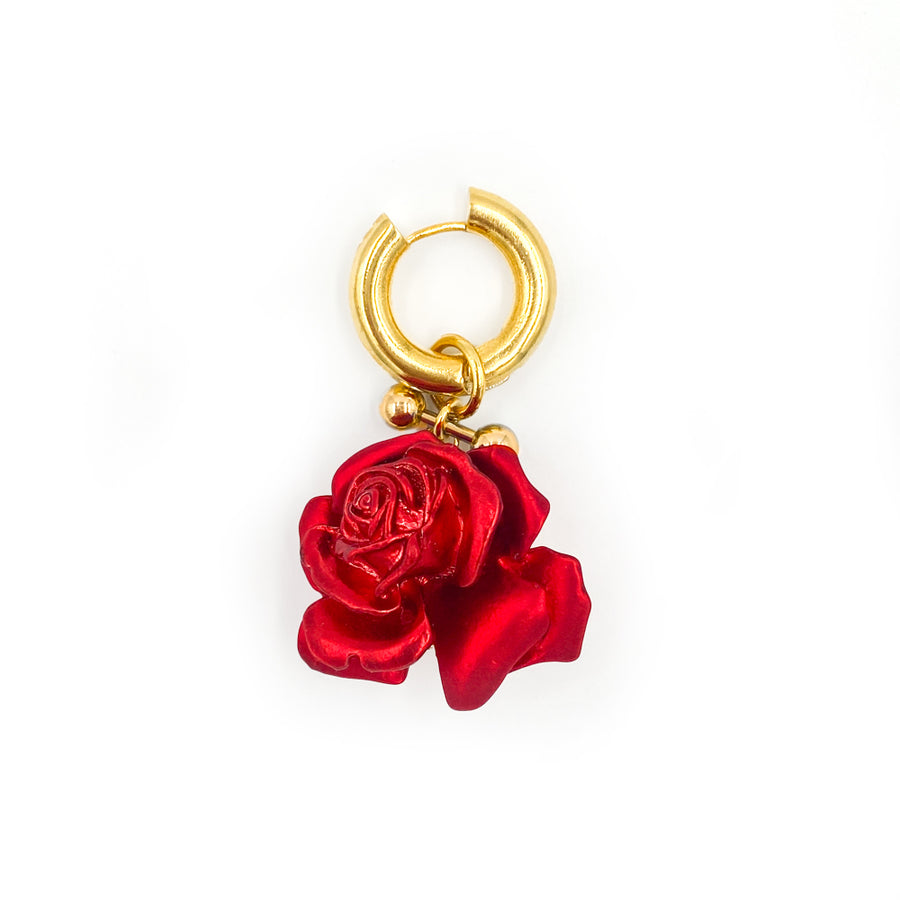 Mono boucle 'Red kiss' Doré