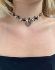 Collier choker 'Diamant sur canapé'