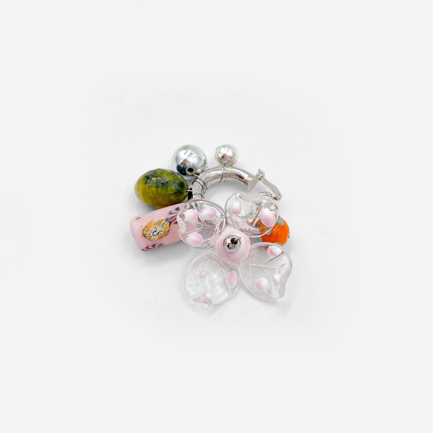 Flora single earring - silver 