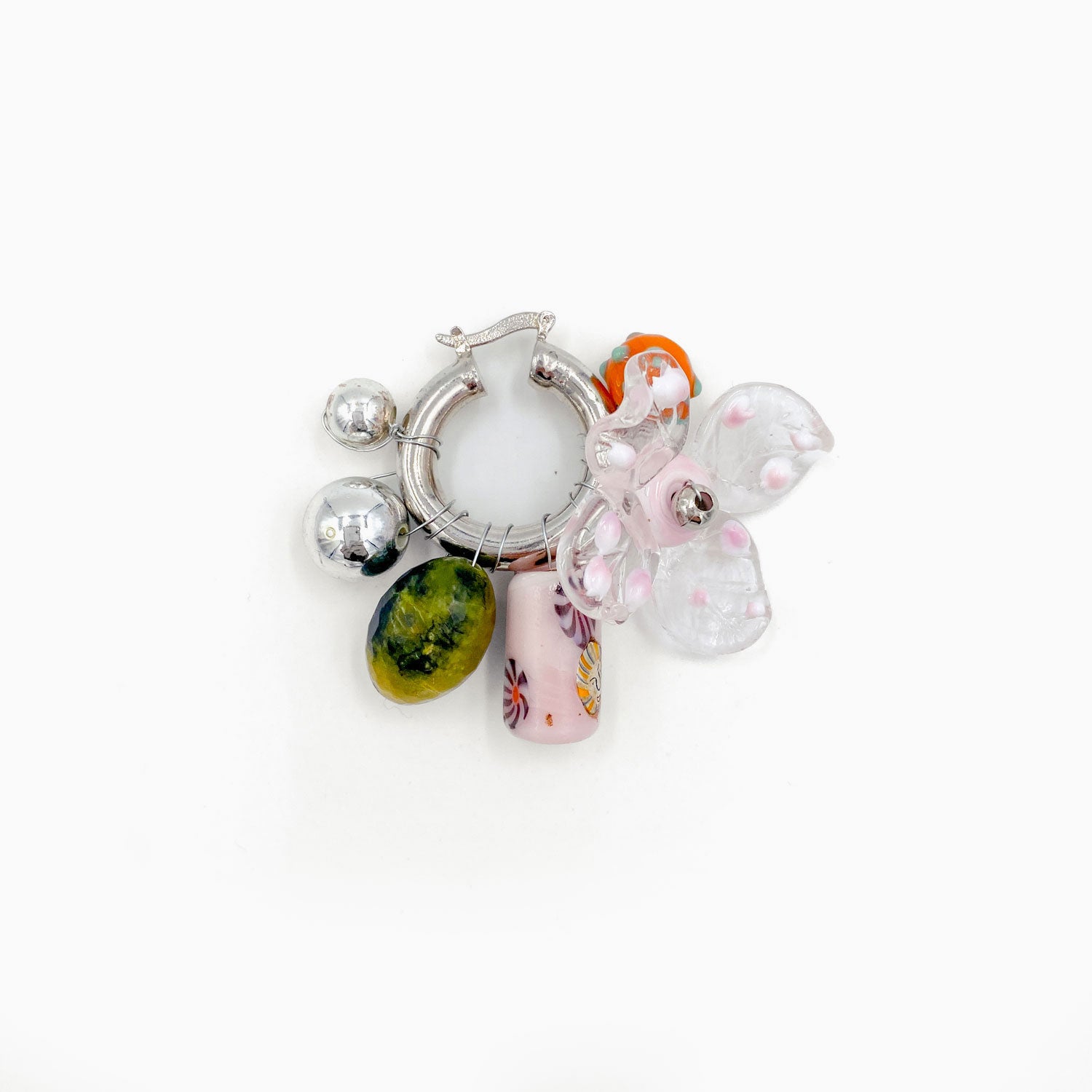 Flora single earring - silver 